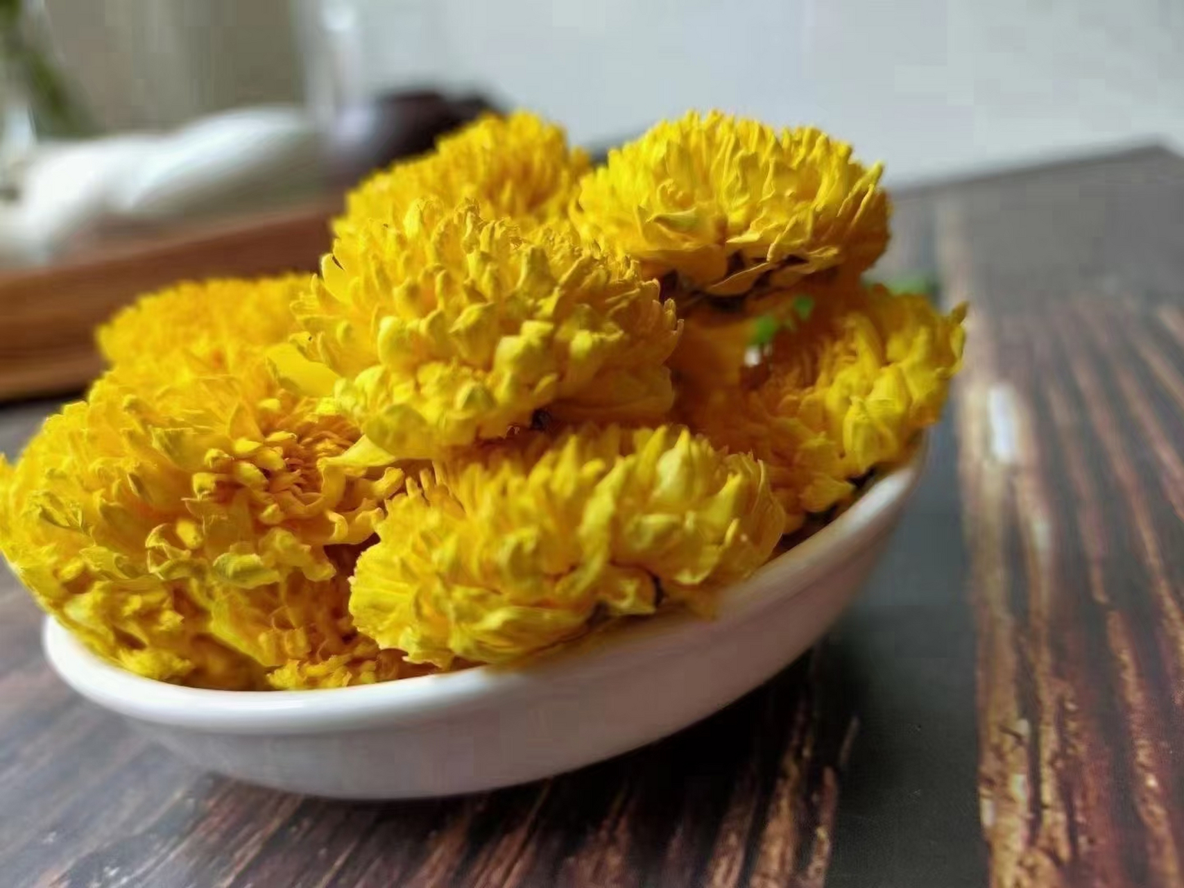 2023年江西婺源皇菊,柴火烘干72小时,拒绝熏硫磺,拒绝农药残留,三朵