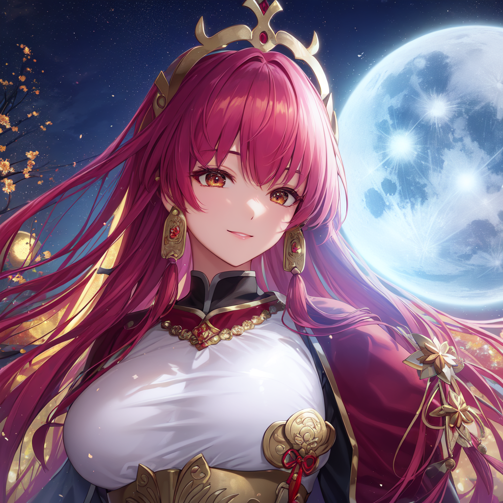 奇趣美食过中秋# 真人,面部特写,嫦娥,中秋圆月金粉炫彩,古风汉服