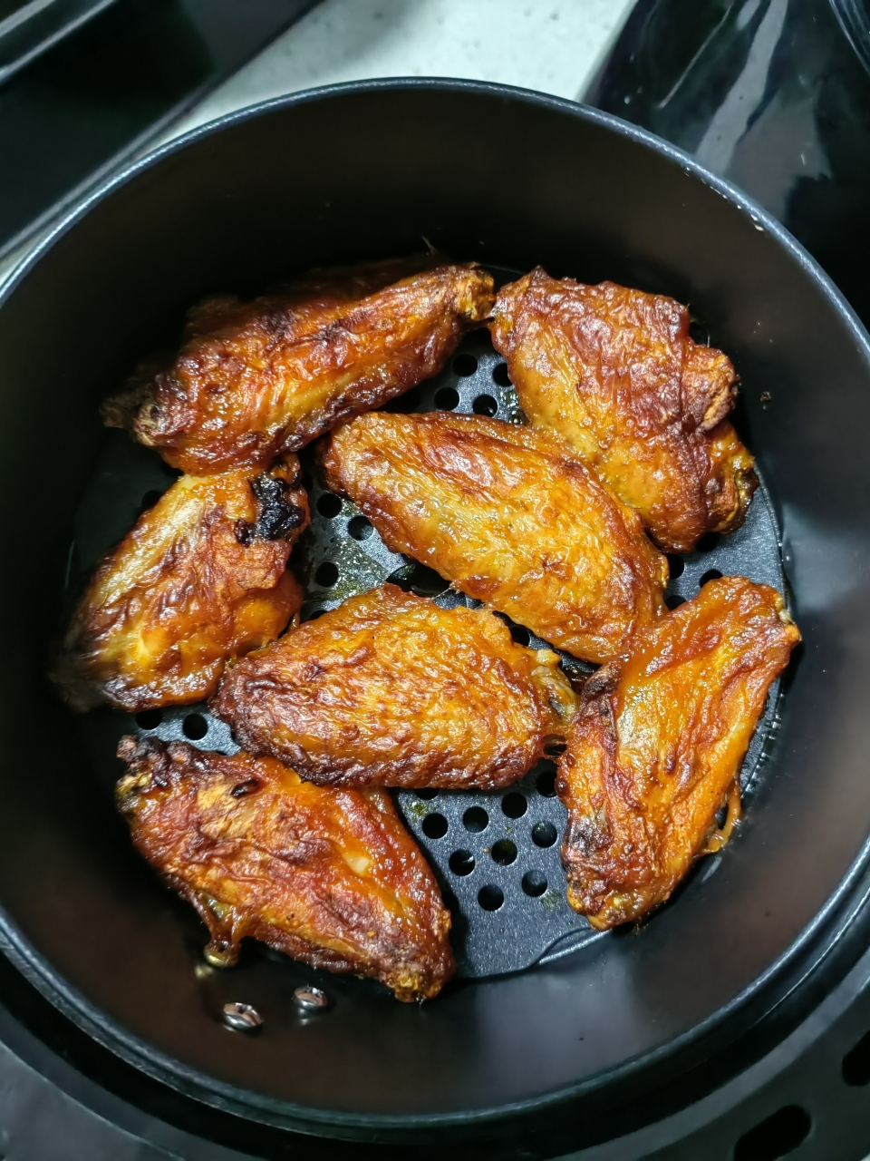 空气炸锅自制鸡翅膀94,第一次动手就成功,不错90
