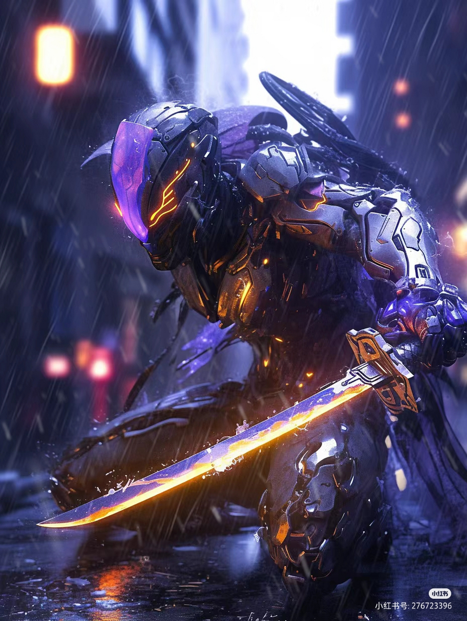 ai绘画赛博朋克机甲