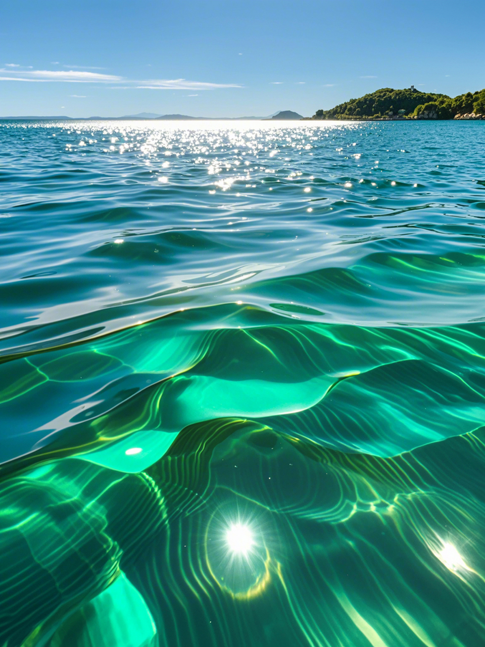 碧湖光影 湖水碧绿如玉盘,91 波光粼粼映天蓝.