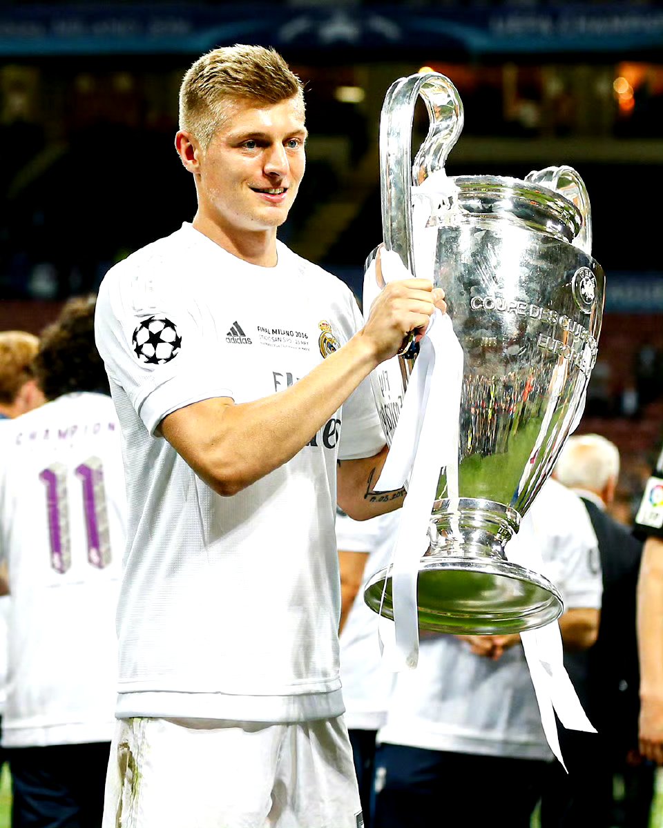 托尼克罗斯就此退役,他的俱乐部生涯也算完美,尤其在皇马拿了4个欧冠