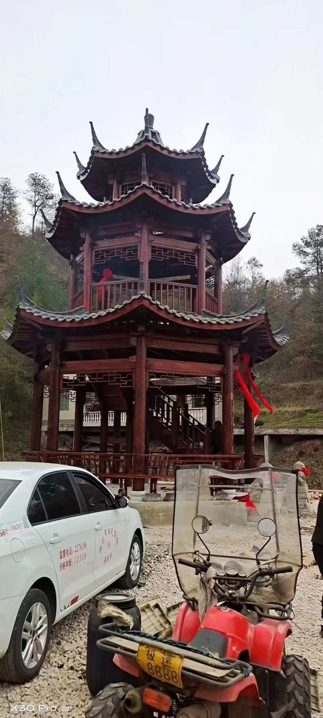 三层古建八角亭.湖北黄冈#古建筑