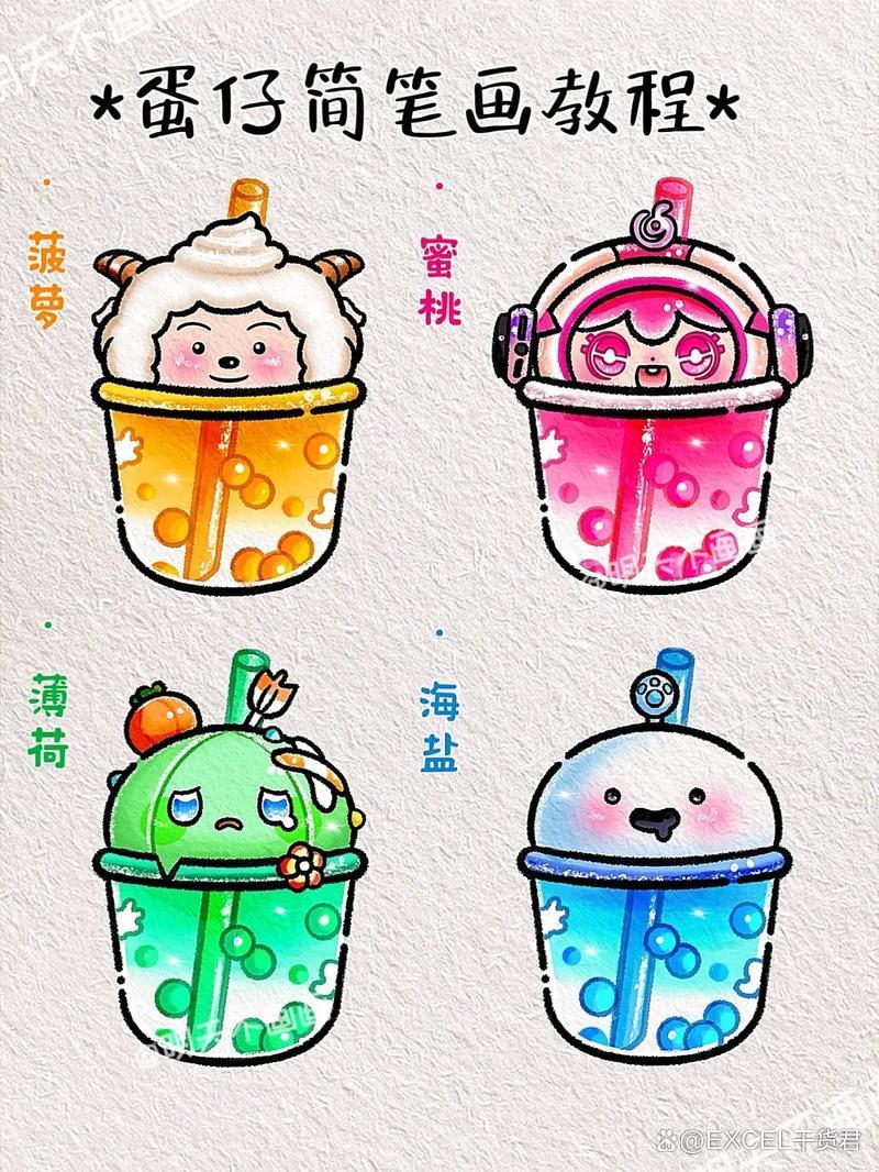 可爱的零食简笔画