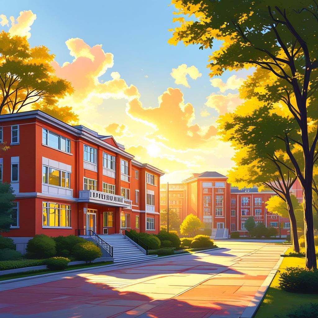 校园建筑色彩我要一个青春有活力的景物照片简单一点青春阳光的图片