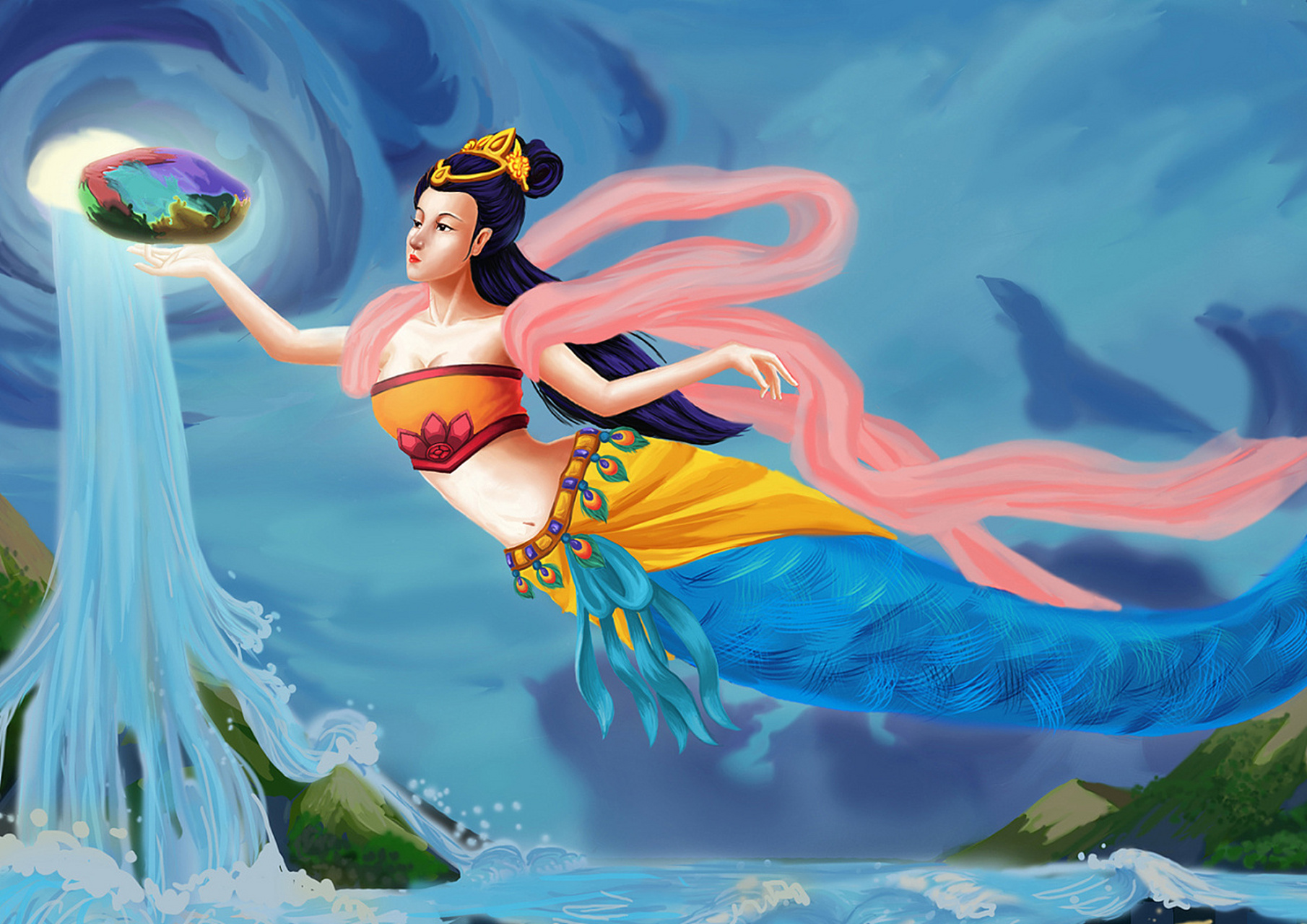 伏羲和女娲造人后,伏羲一直不满意.