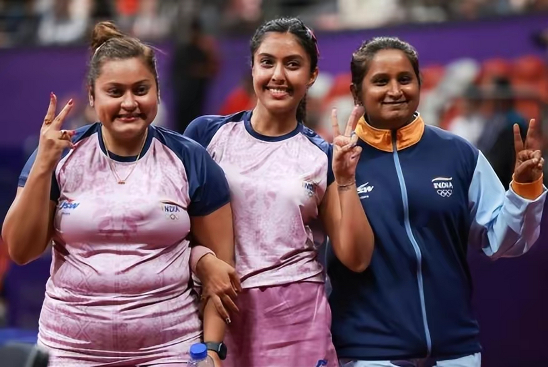 印度女乒3-0横扫意大利女团,印度怪胶晋级第二轮!