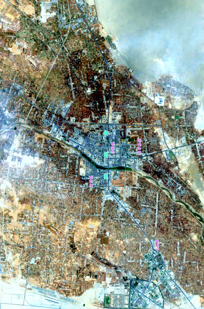 30) 2023年4月30日卫星拍摄的甘肃省敦煌市高清卫星影像图(旋转观看)