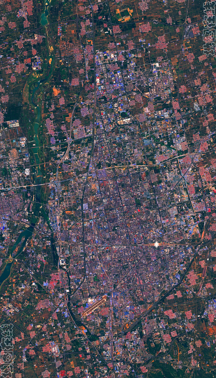 16) 2023年7月16日卫星影像图片,河北省会石家庄市(地图在线)