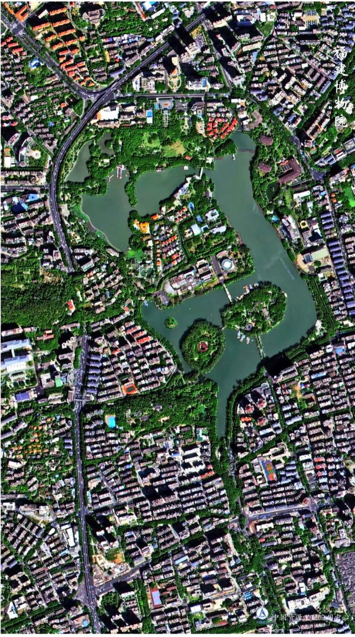 福州市中心区最近卫星图片(6月) 2023年6月份拍摄的高清卫星影像图片