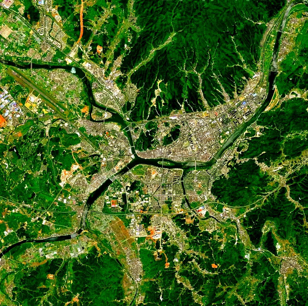 黄山市三维地图图片