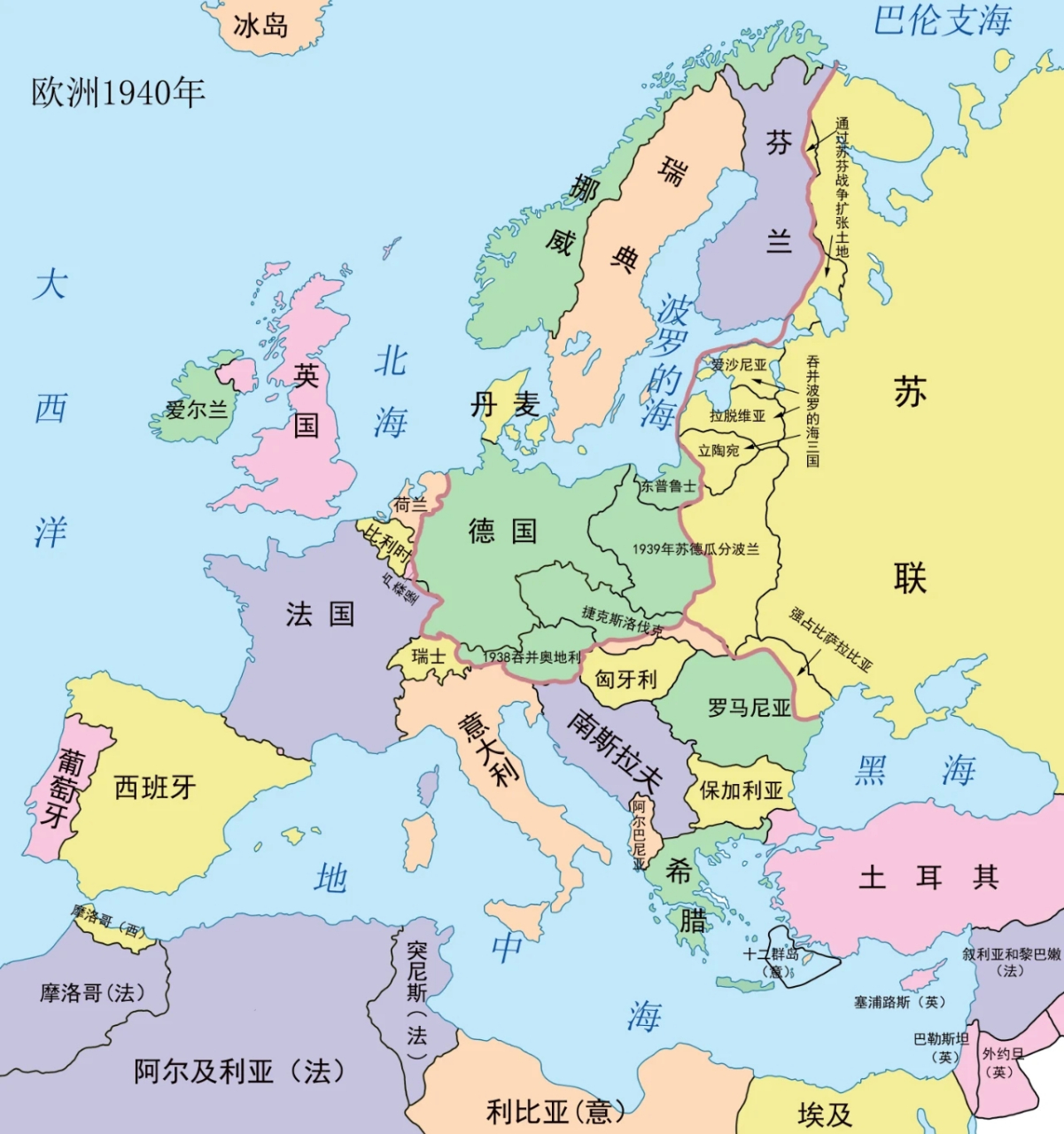 欧洲地图各国历史变迁