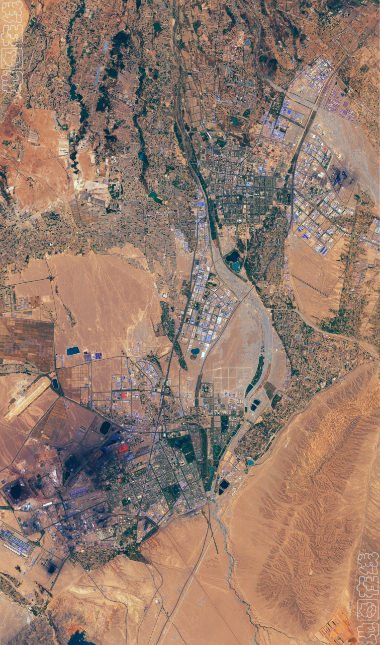 甘肃酒泉市嘉峪关市最新高清卫星图片(5.