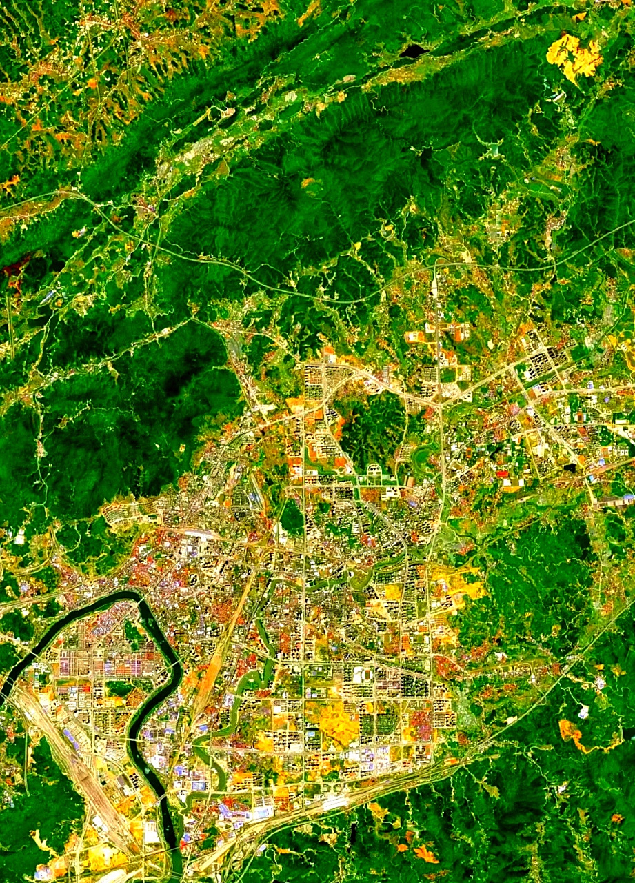 湖南省怀化市最近卫星图片(5) 2023年5月拍摄的卫星影像图片,湖南省地