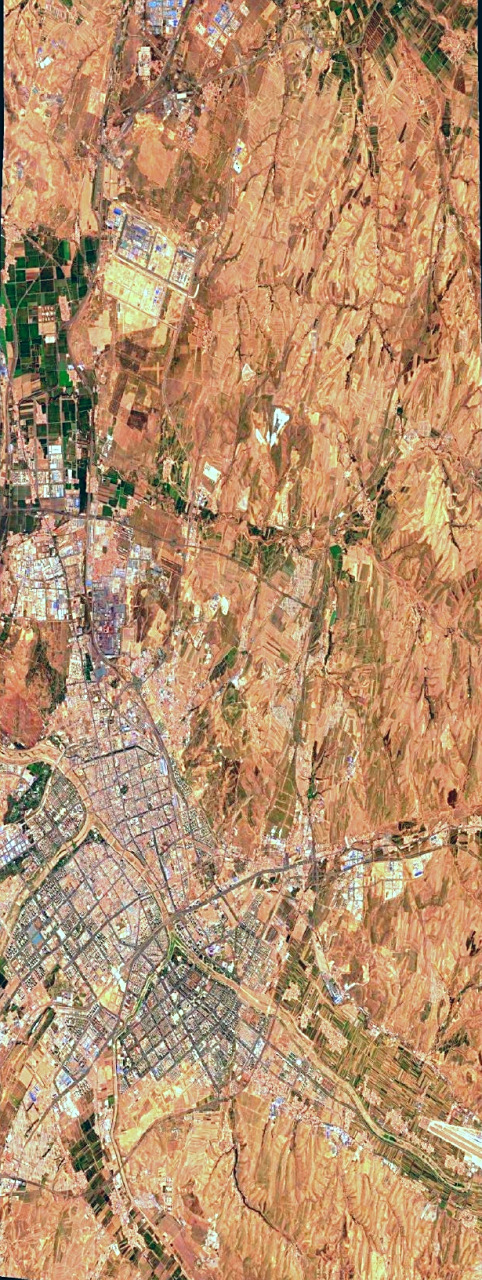 4) 2023年7月4日卫星影像图片,内蒙古自治区赤峰市(旋转观看)