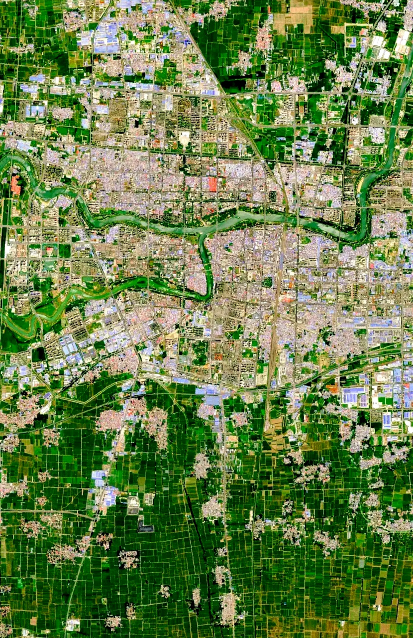 河南省漯河市最近卫星图(7) 2023年7月份卫星影像图片,河南省许昌市