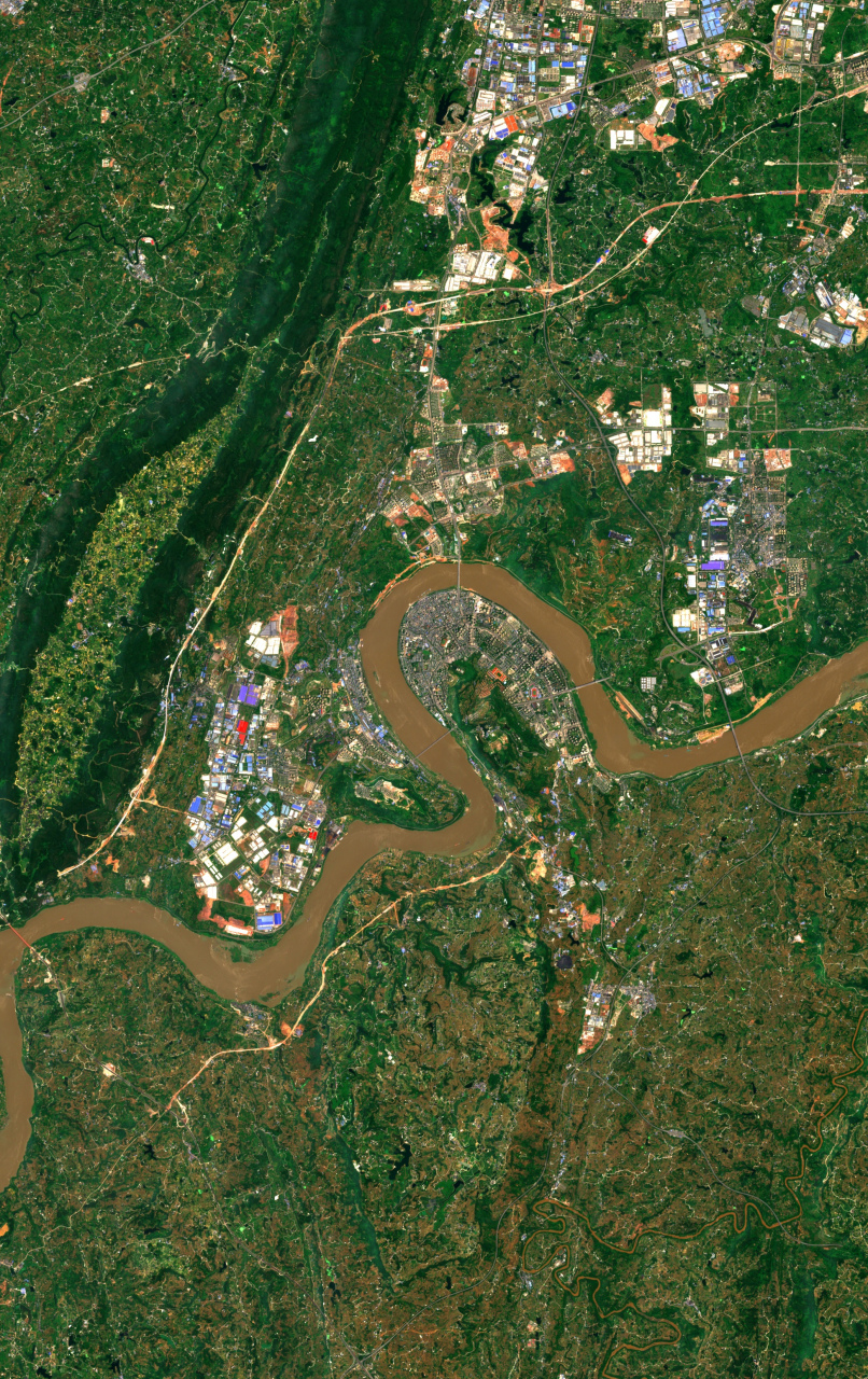 重庆市江津区最近卫星图(7.