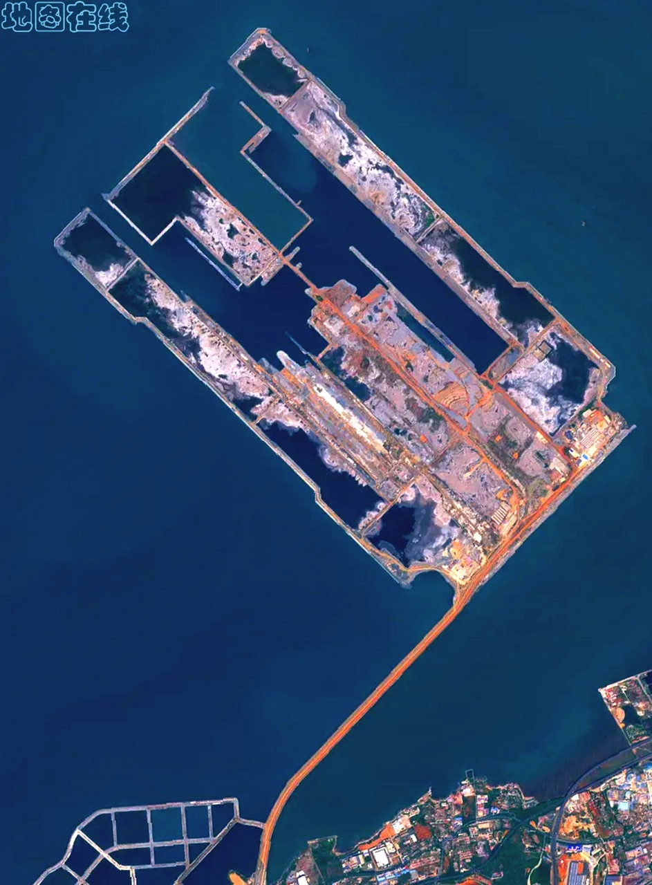 大连金州湾机场最近卫星图(5) 2023年5月份拍摄的卫星影像图片,大连