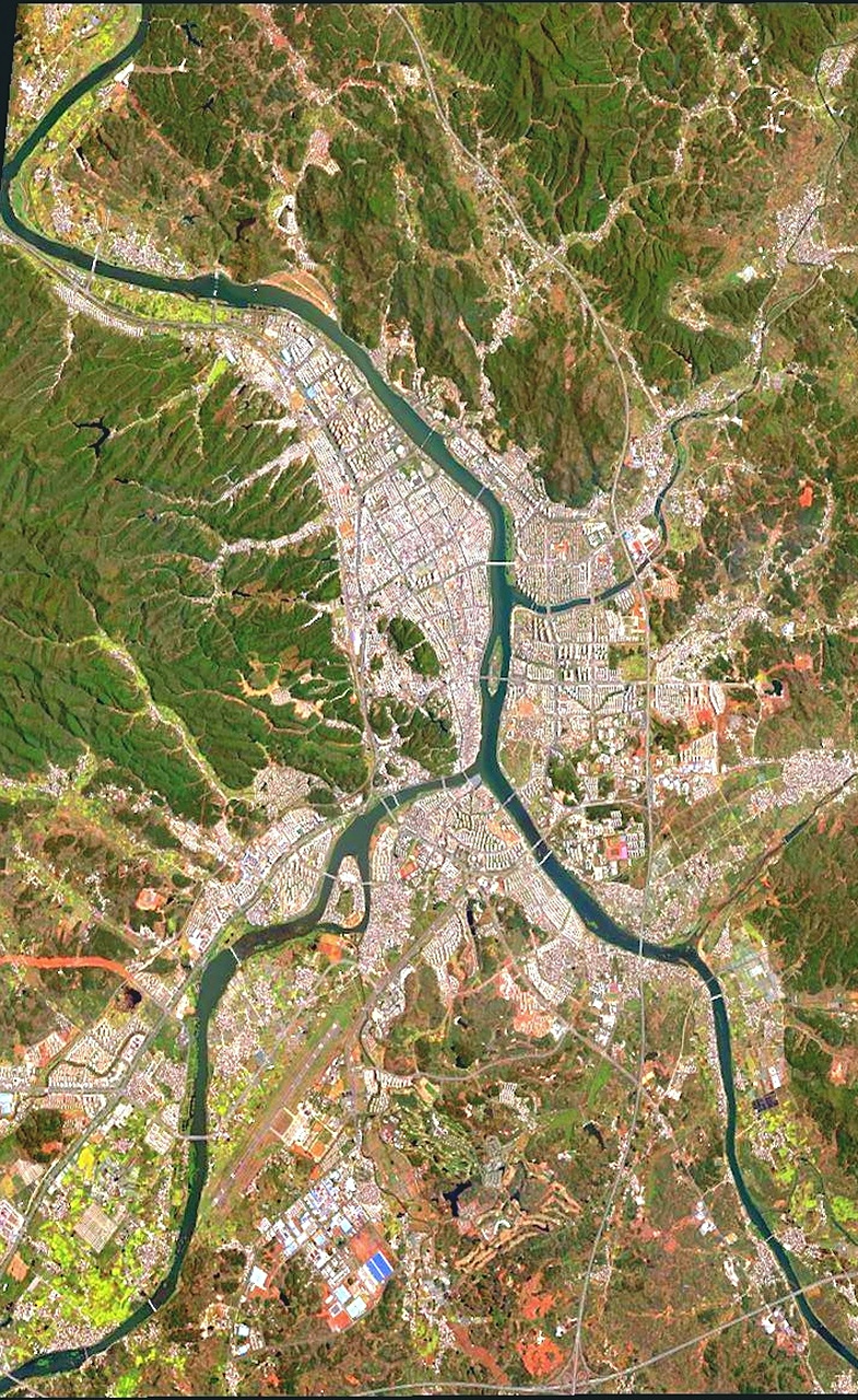 安徽省黄山市最新卫星图片(3.