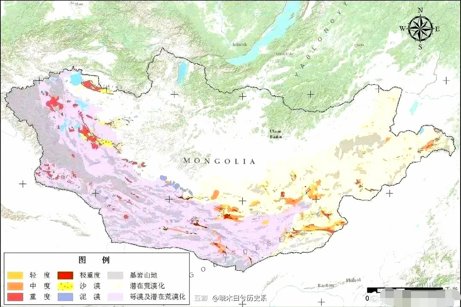 内蒙古沙漠分布图图片