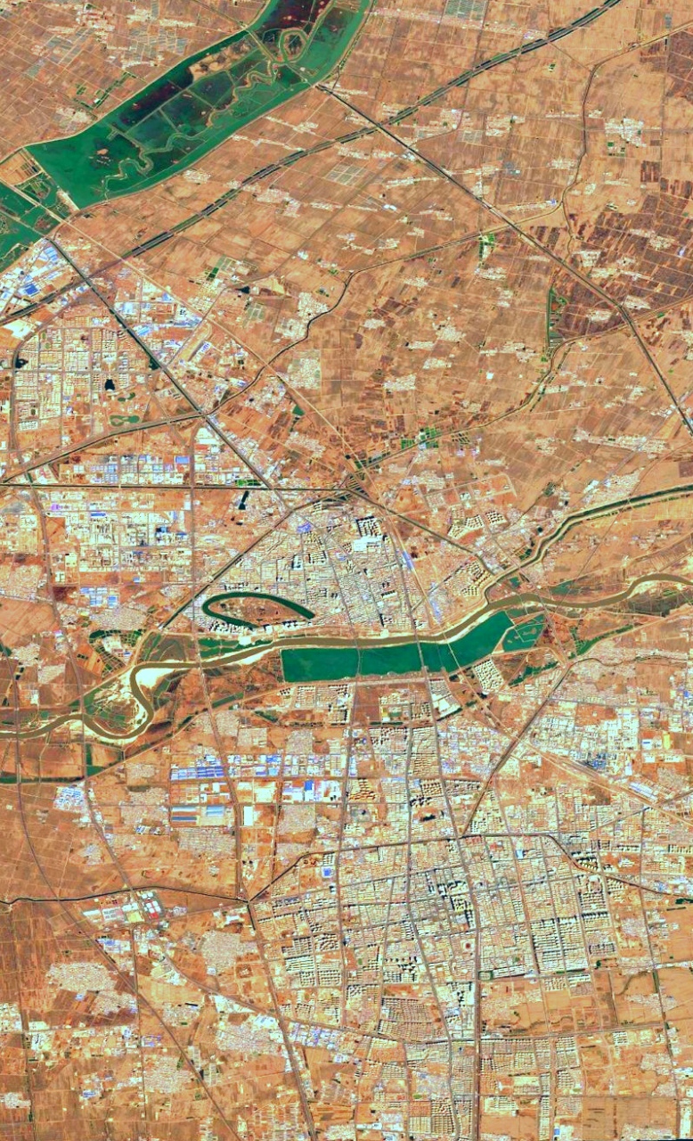 辽宁省盘锦市最近卫星影像图(4) 2023年4月初拍摄的卫星影像图,辽宁省