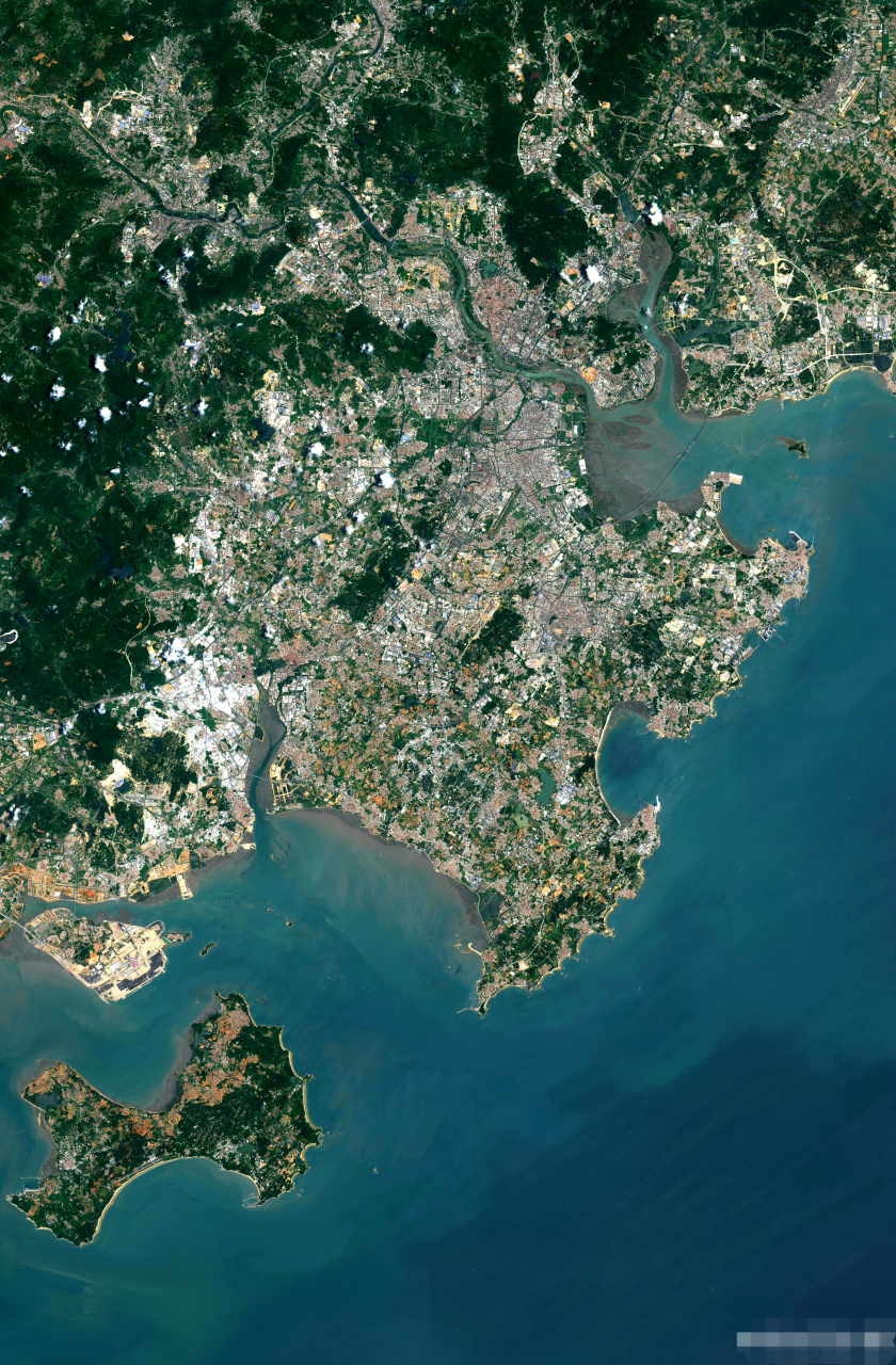 福建省泉州平原最新卫星图(715) 2023年7月15日卫星影像图片