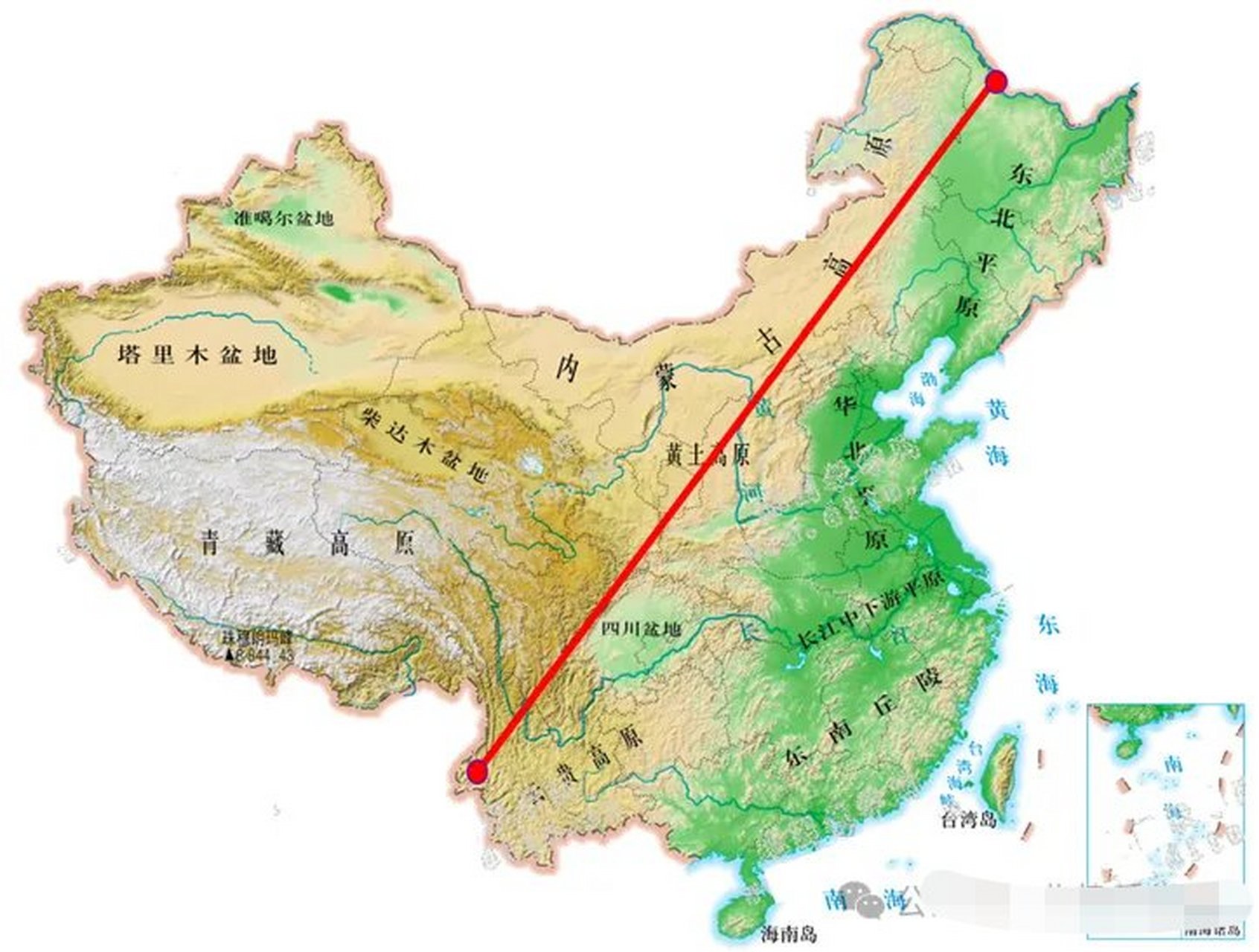 东西分界线中国图片