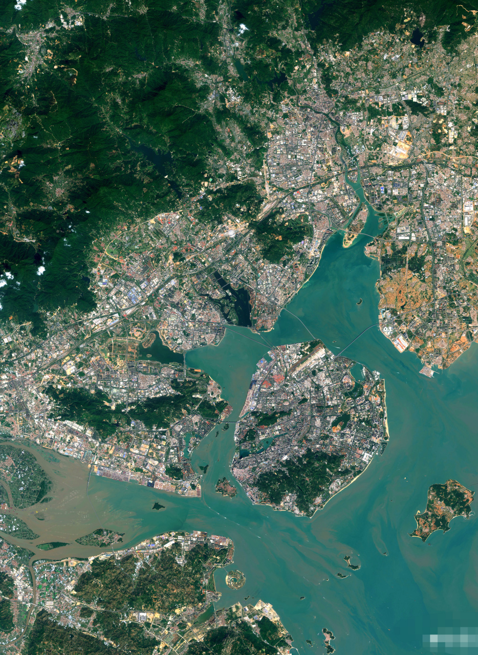 3) 2023年11月3日卫星影像图片,福建省经济特区—厦门市