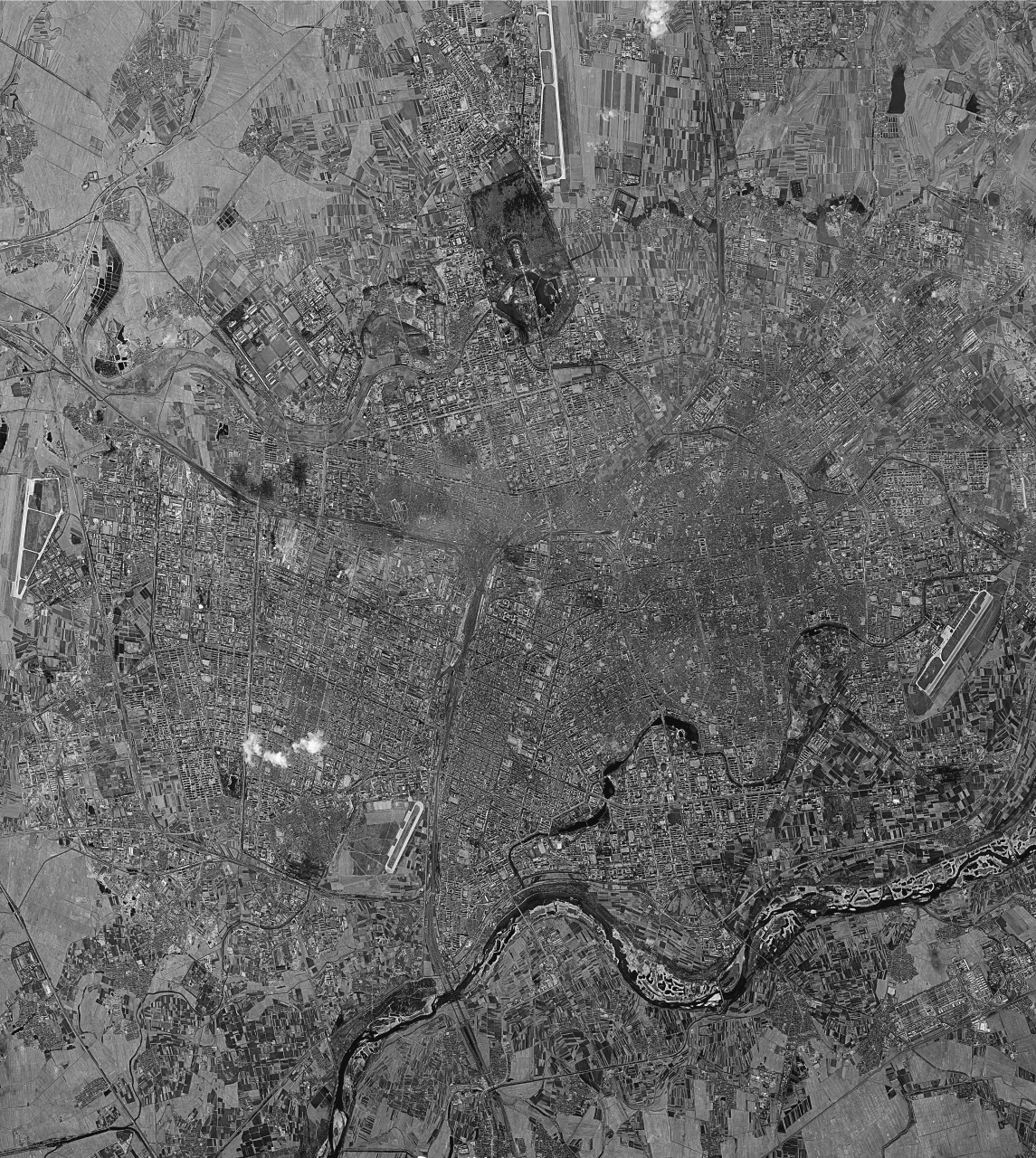 1980年辽宁省沈阳市卫星图 —漂亮国锁眼地图