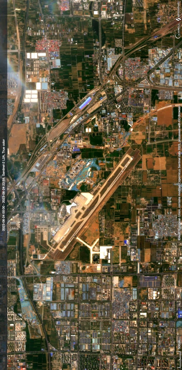 山西省太原机场最近卫星图(6.