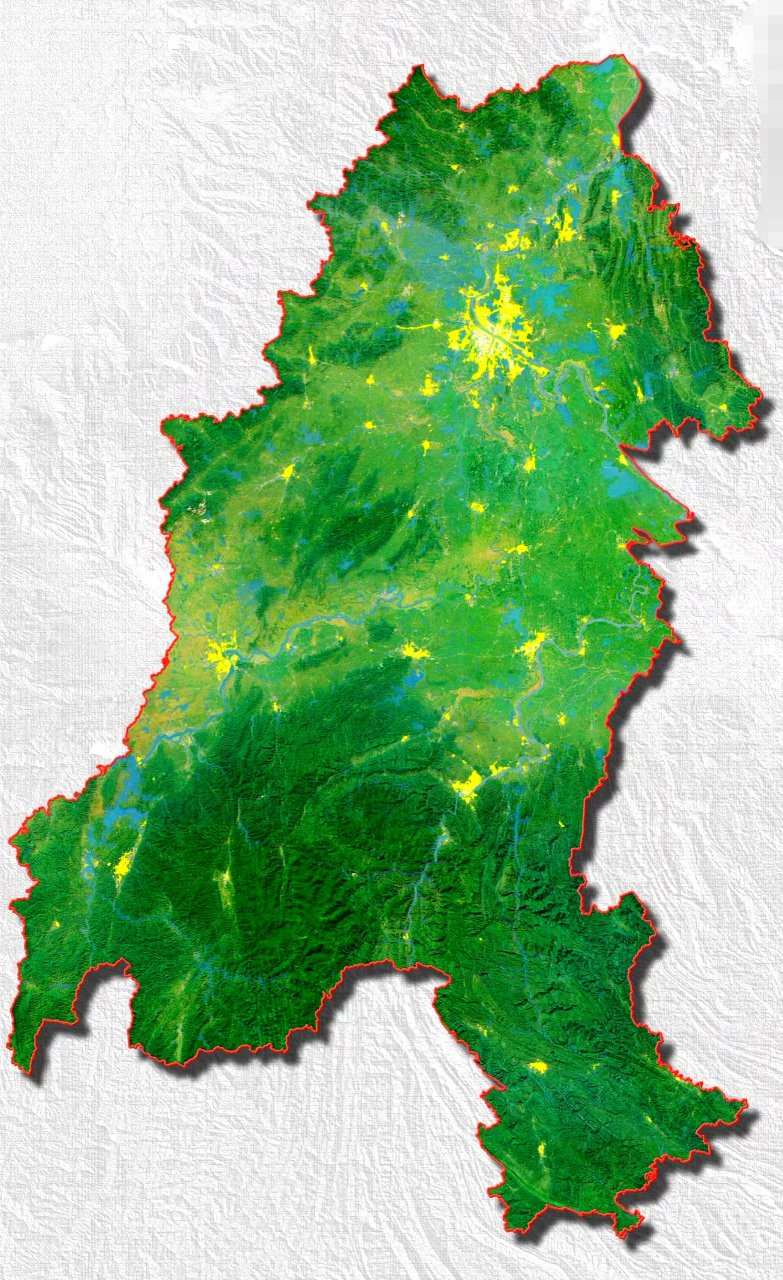 湖北地形图高清可放大图片