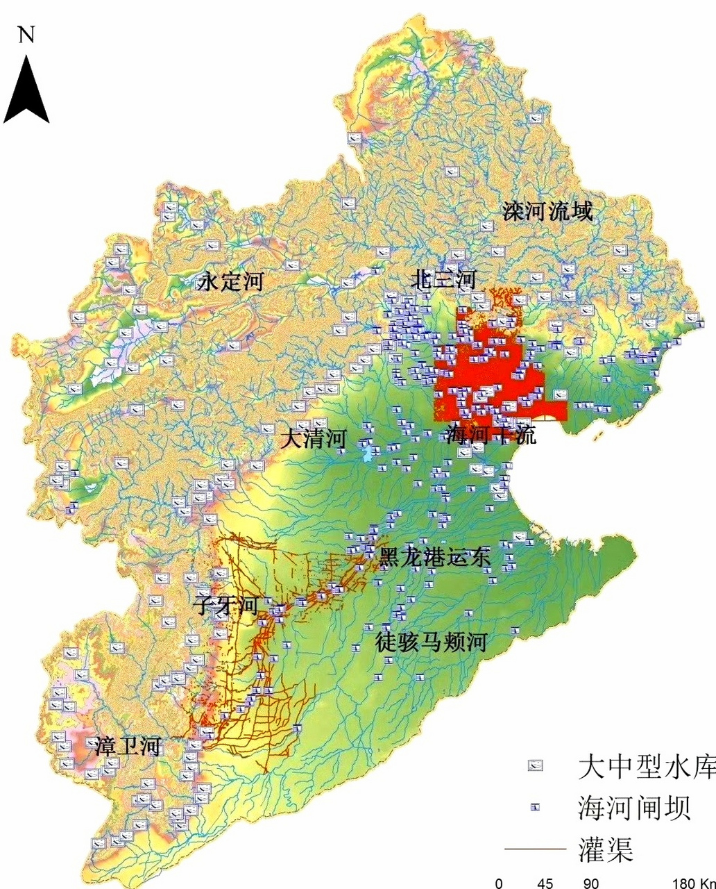 河北省河流分布地图图片