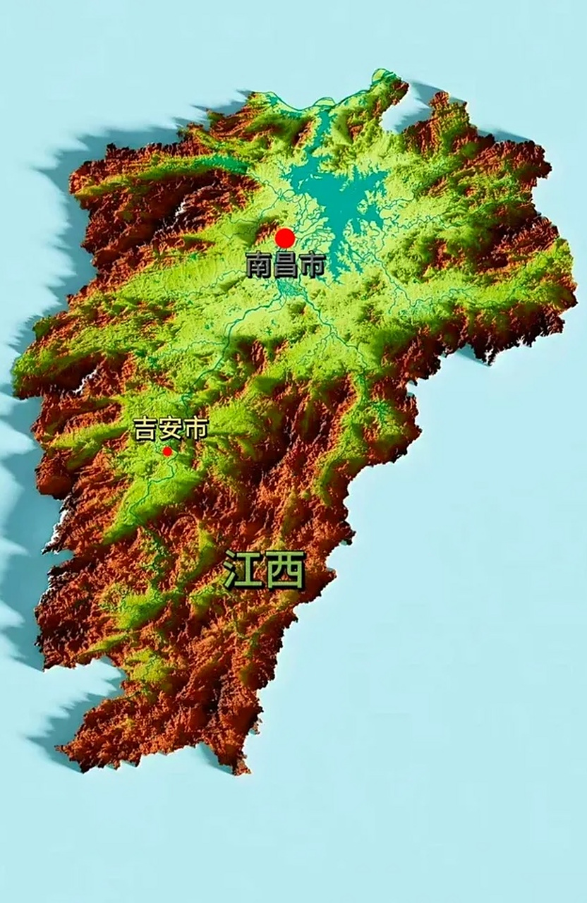 江西省地形地貌图