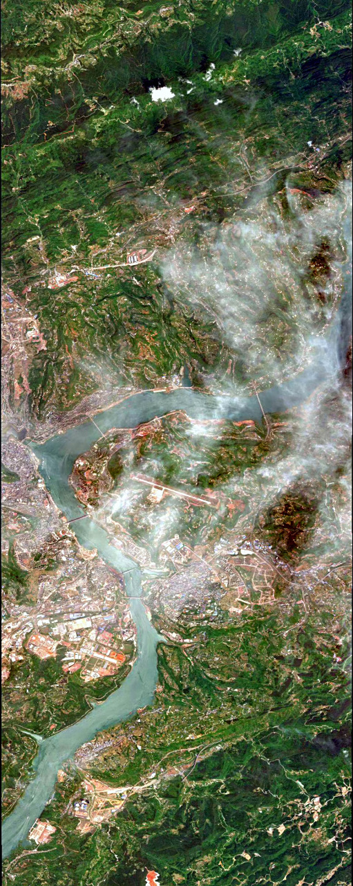 重庆市万州区最近卫星图(4.