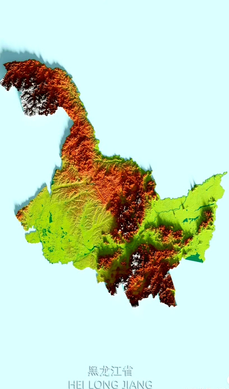 黑龙江地形地貌图