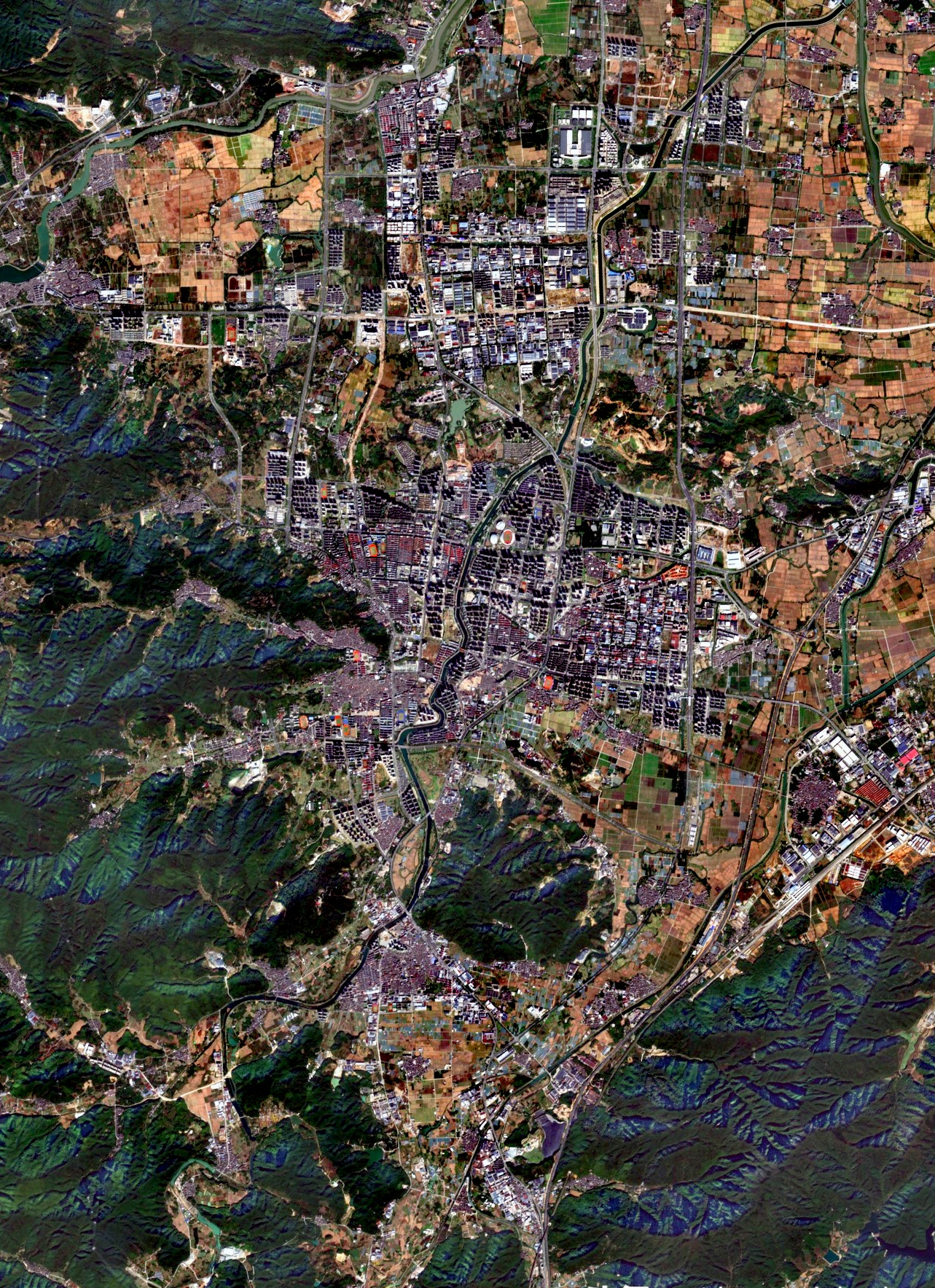 浙江省奉化最近卫星图