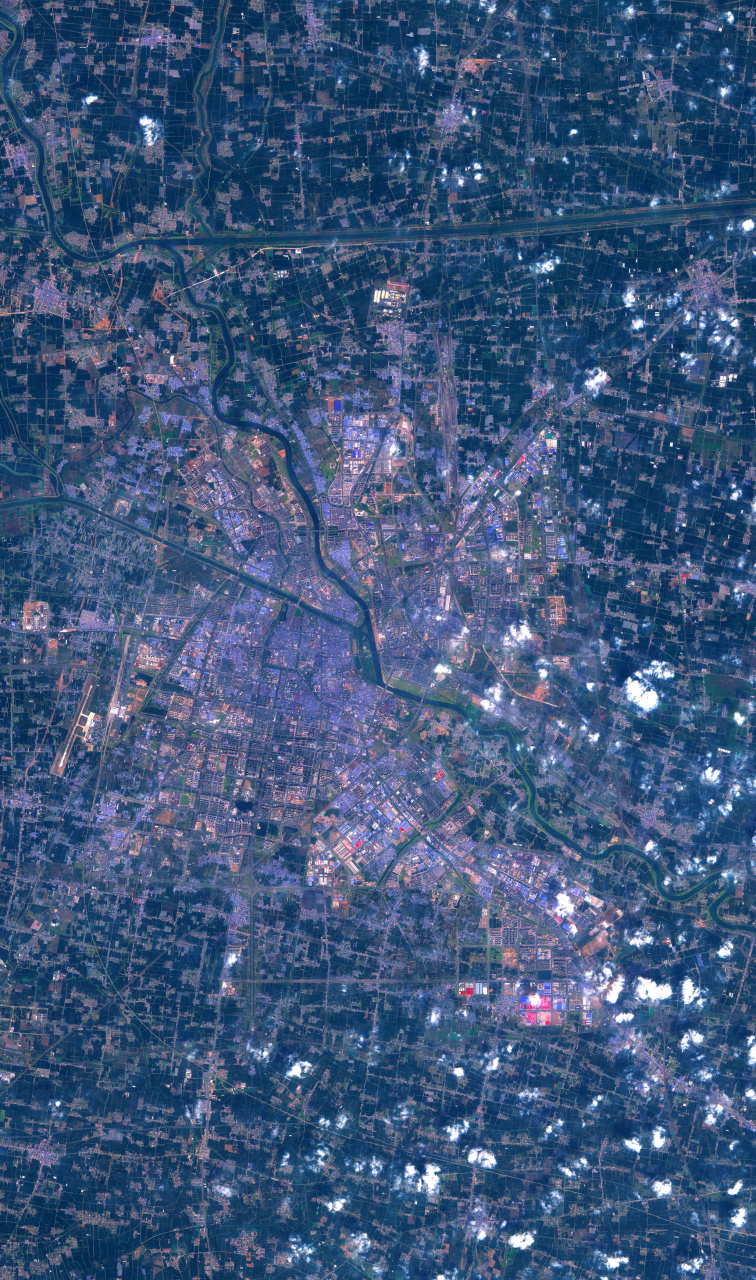 31) 2023年3月31日拍摄的卫星影像图,安徽省皖北地级市—阜阳市