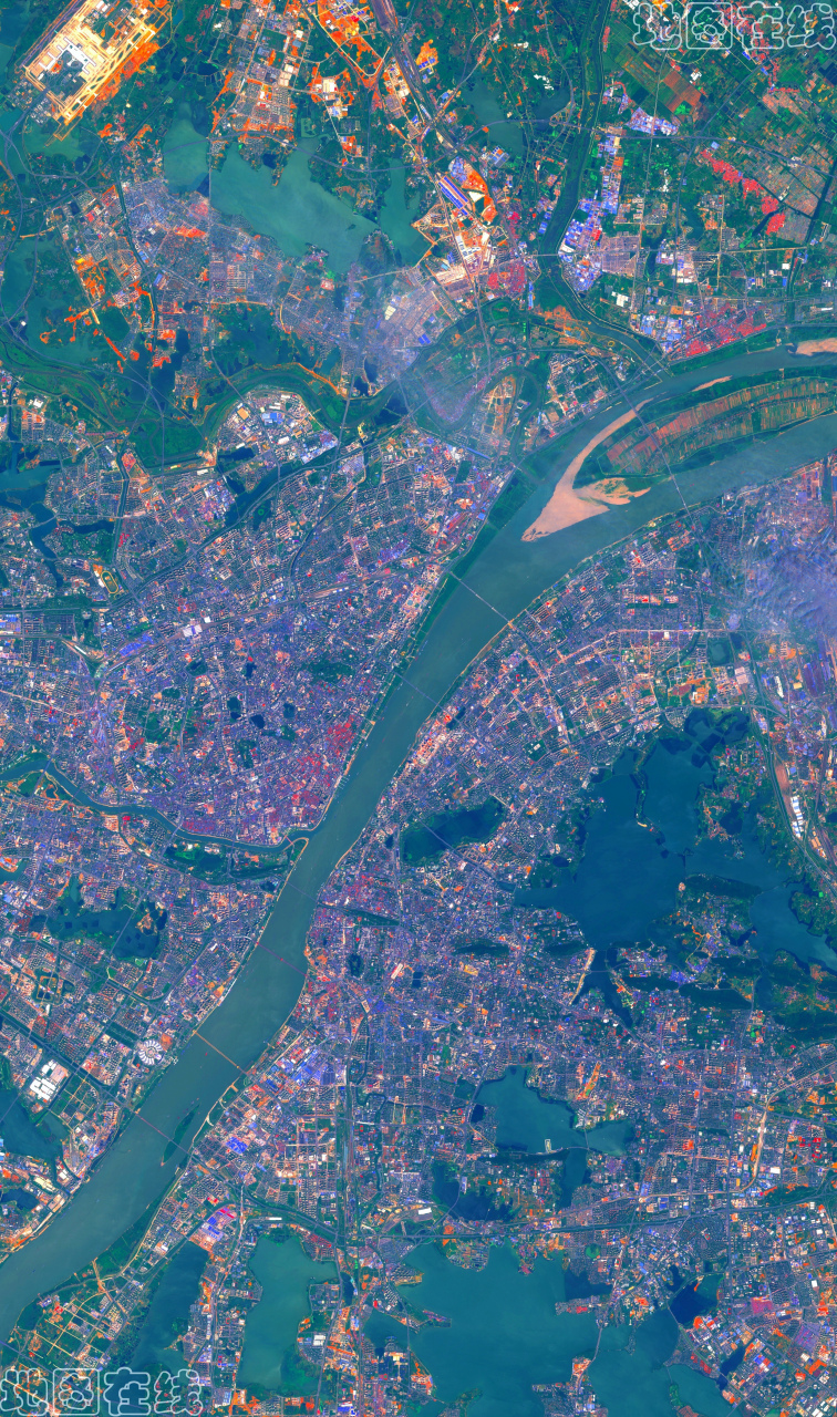 9) 2023年5月9日最新拍摄的卫星影像图片,湖北省武汉市,中国华中区域
