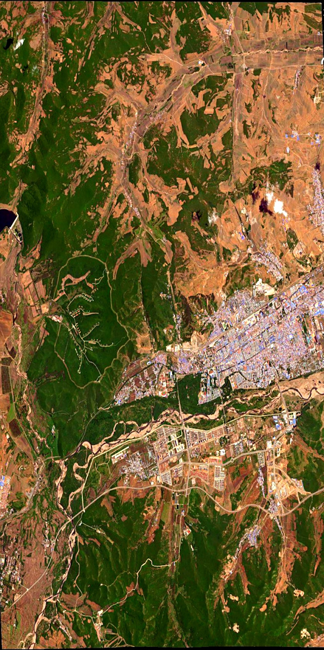 内蒙古呼伦贝尔扎兰屯最近卫星图(6.