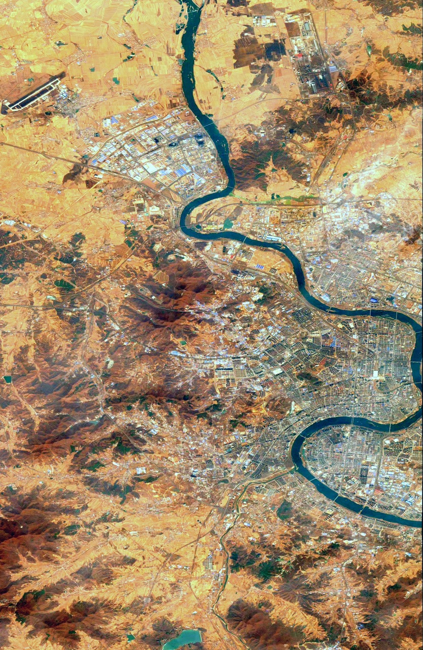 3) 2023年4月3日卫星影像图片,吉林省地级市—吉林市