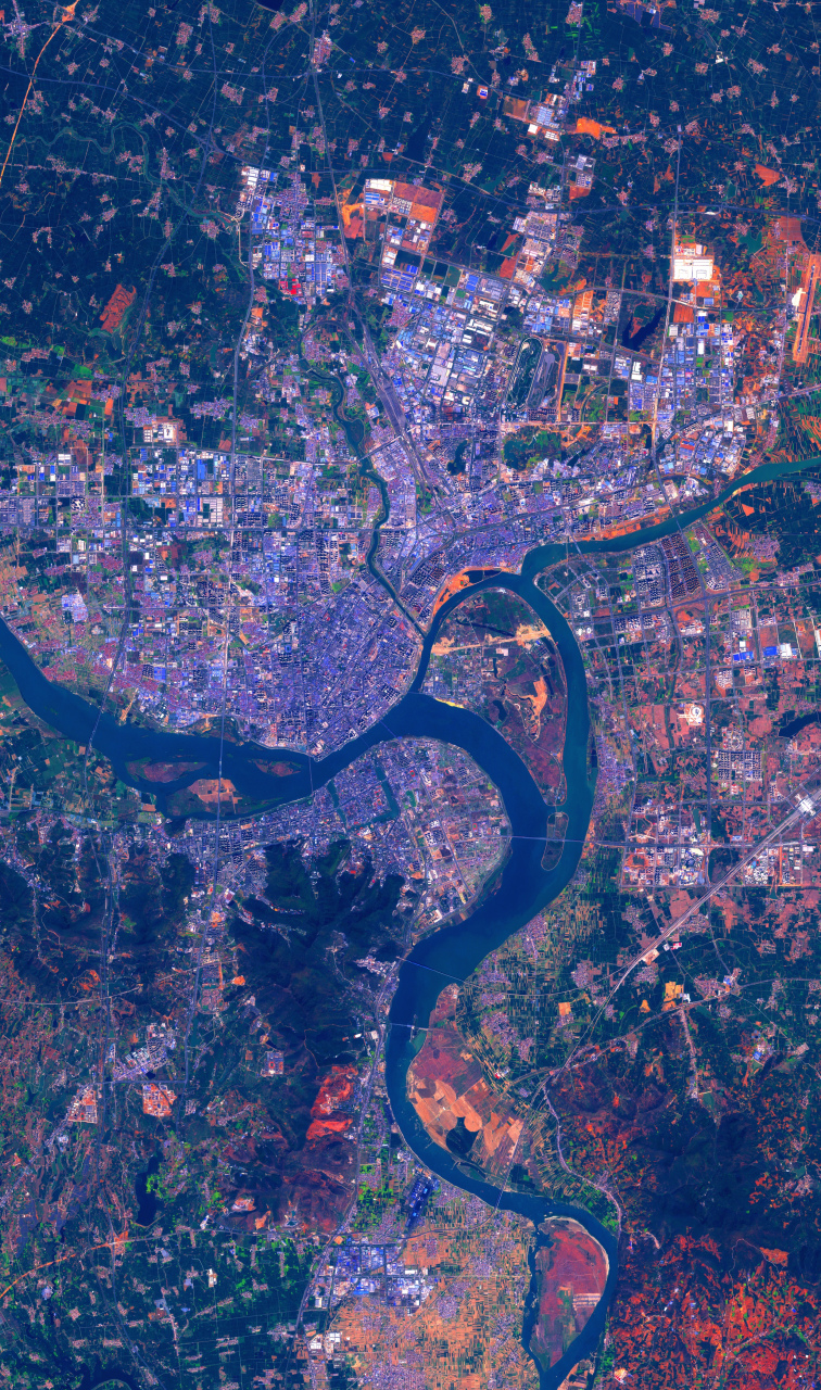 湖北省襄阳市最新卫星图片(3.