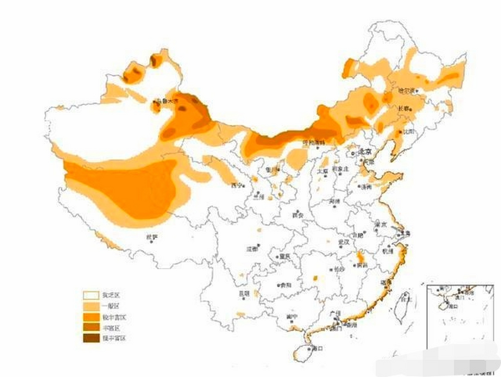 中国光污染分布图图片