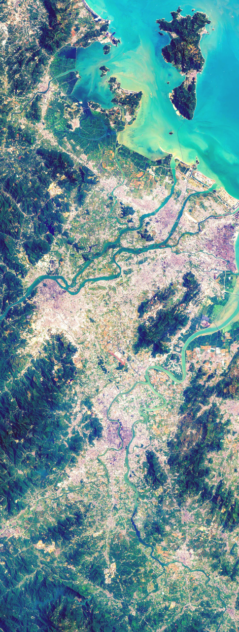 27) 2023年11月27日卫星影像图片,广东省潮汕地区之潮州市—揭阳市