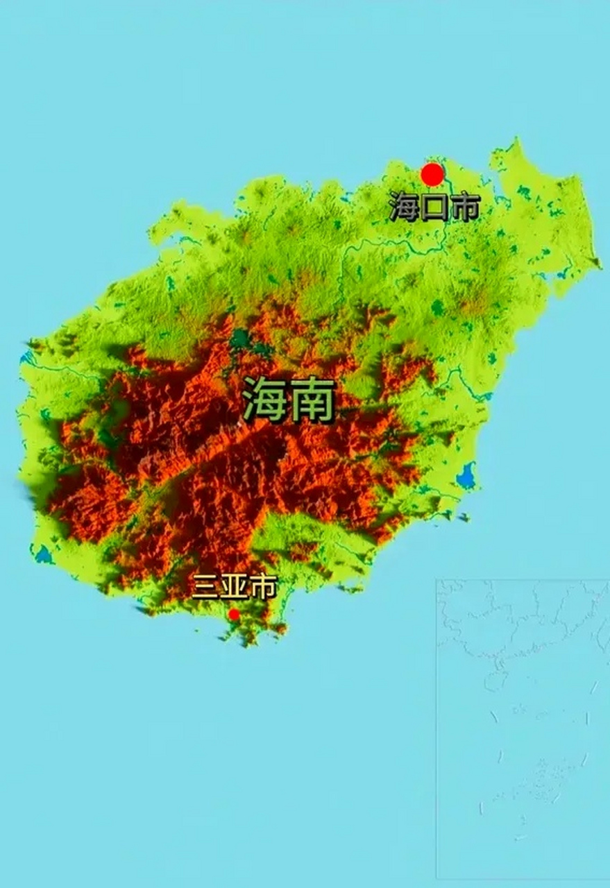海南省地形地貌图