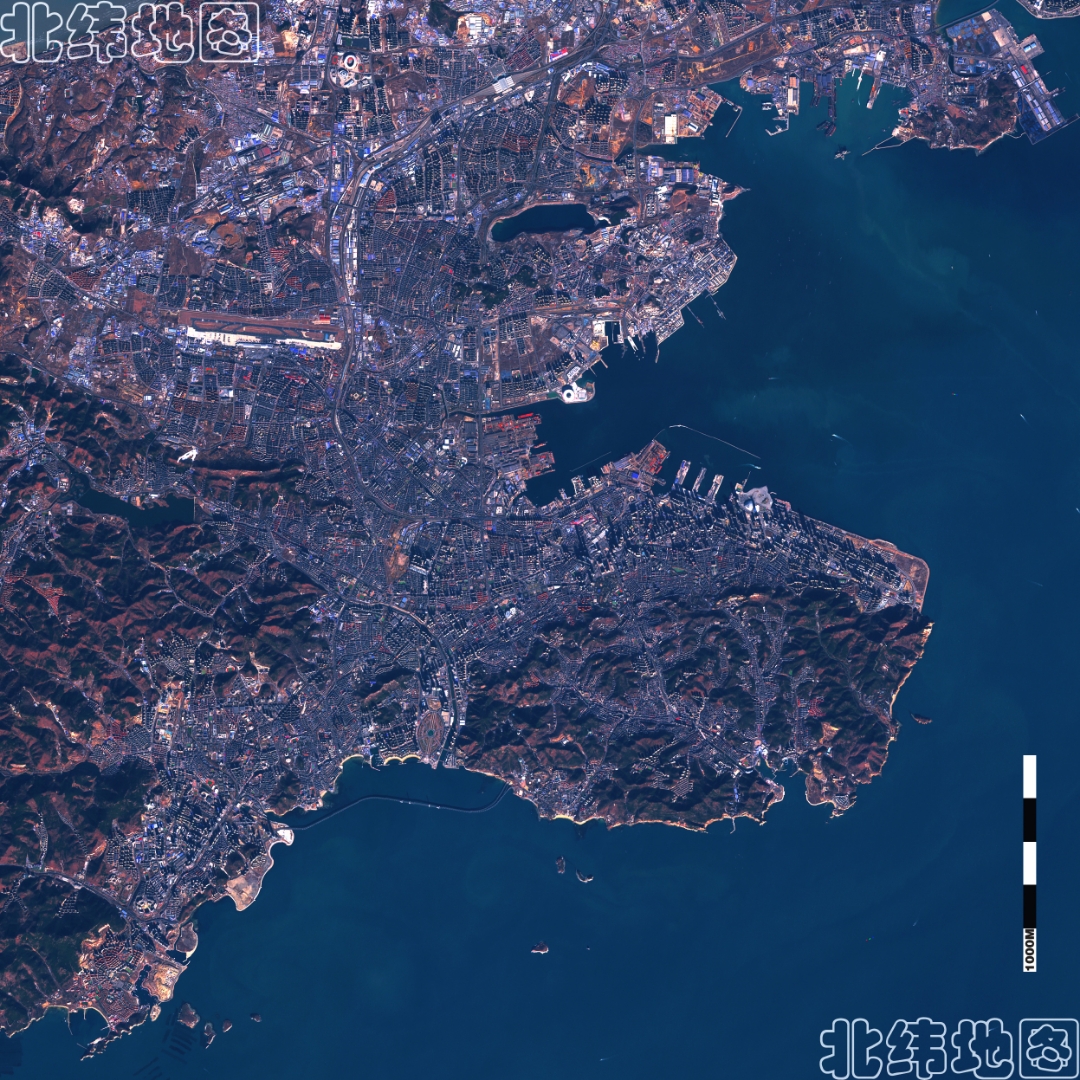 大连市最近高清卫星图