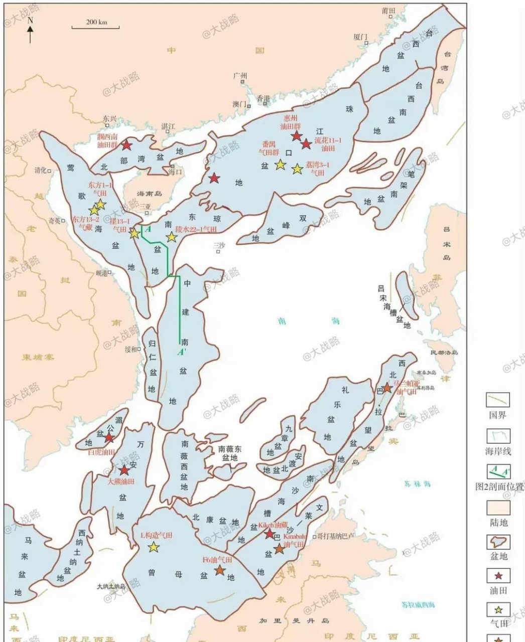 南海油井分布图图片