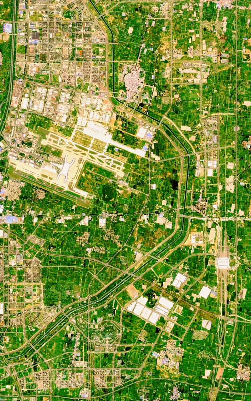 河南省郑州新郑机场最近卫星图(7.