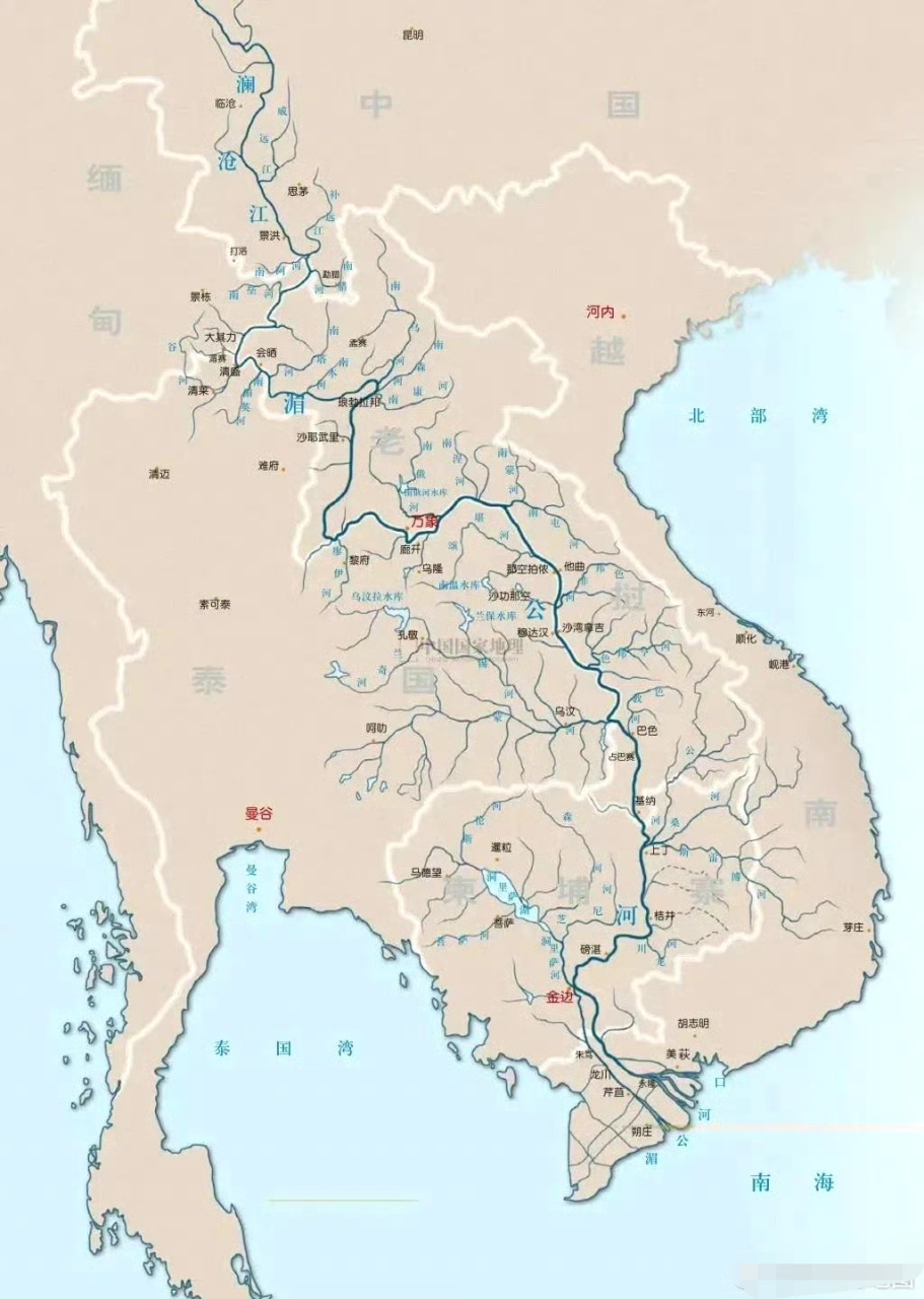 湄公河地图