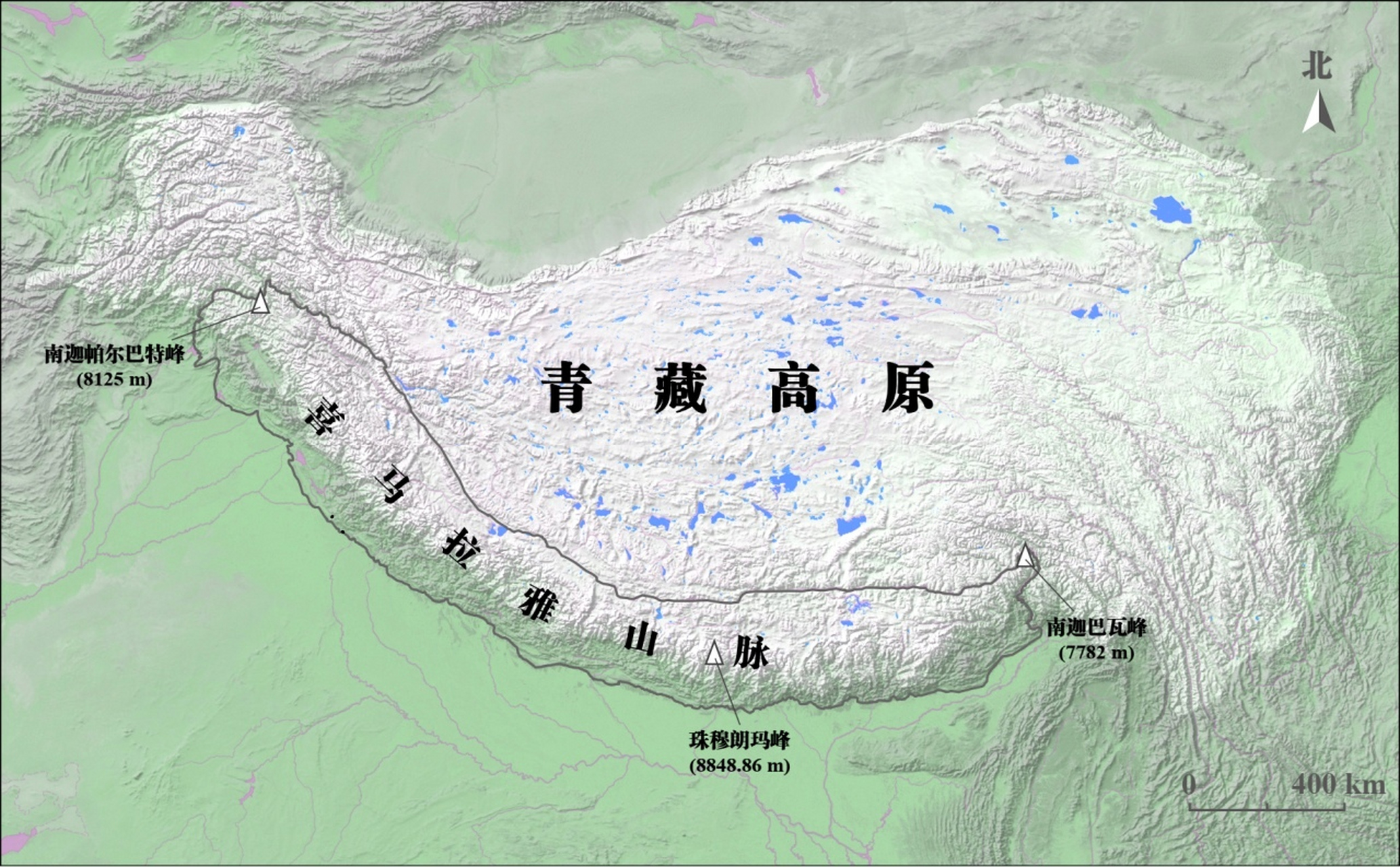 青藏地区地形图简图图片