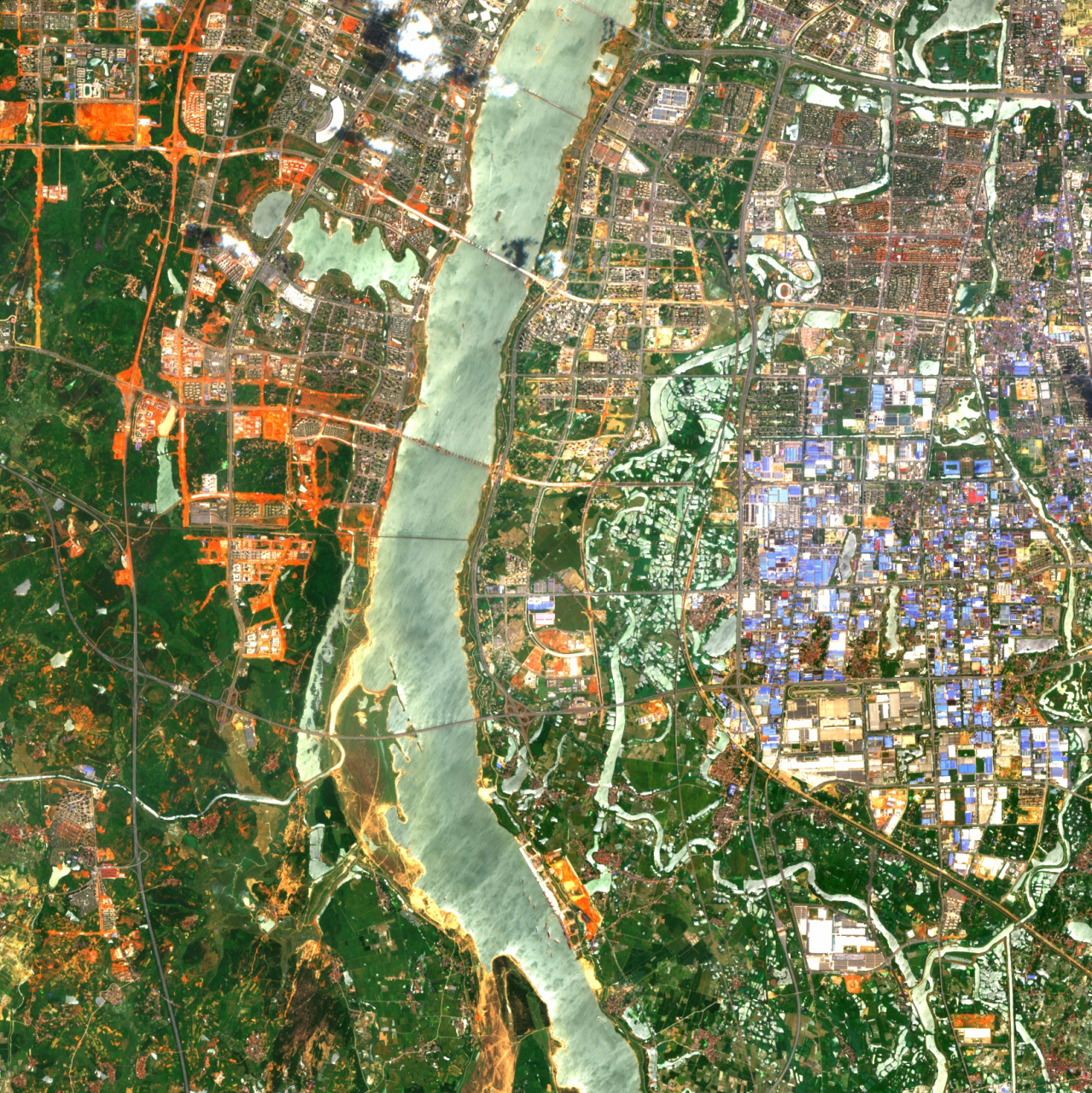 江西省南昌县最近卫星图(7.